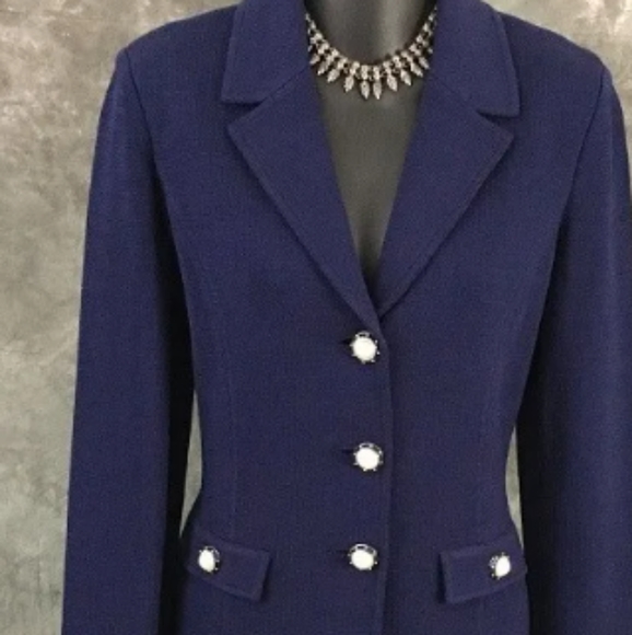 Knit blue blazer - Picture 2 of 5